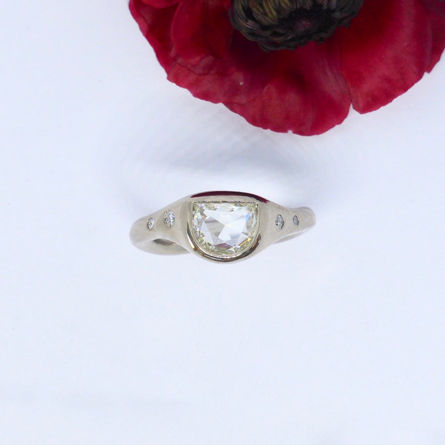 Moon Diamond engagement ring