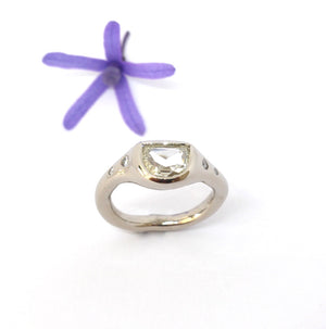 Moon Diamond engagement ring