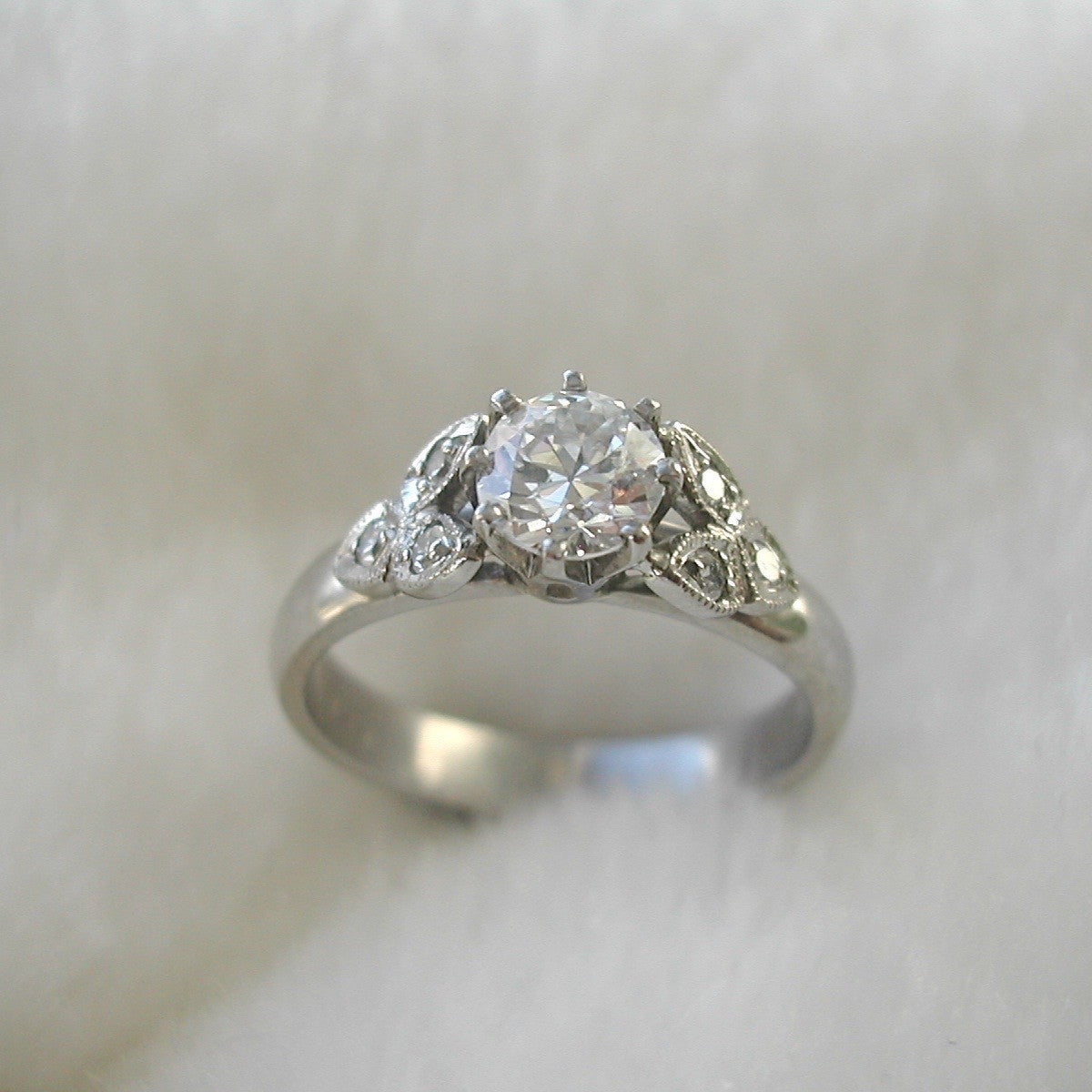 Victorian .25 Carat Old Mine Cut Diamond Solitaire Engagement Ring – Vintage  Diamond Ring