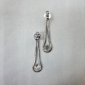 Earrings - Diamond Earrings Set In 18ct White Gold