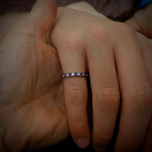 Wedding ring Diamond Amethyst 
