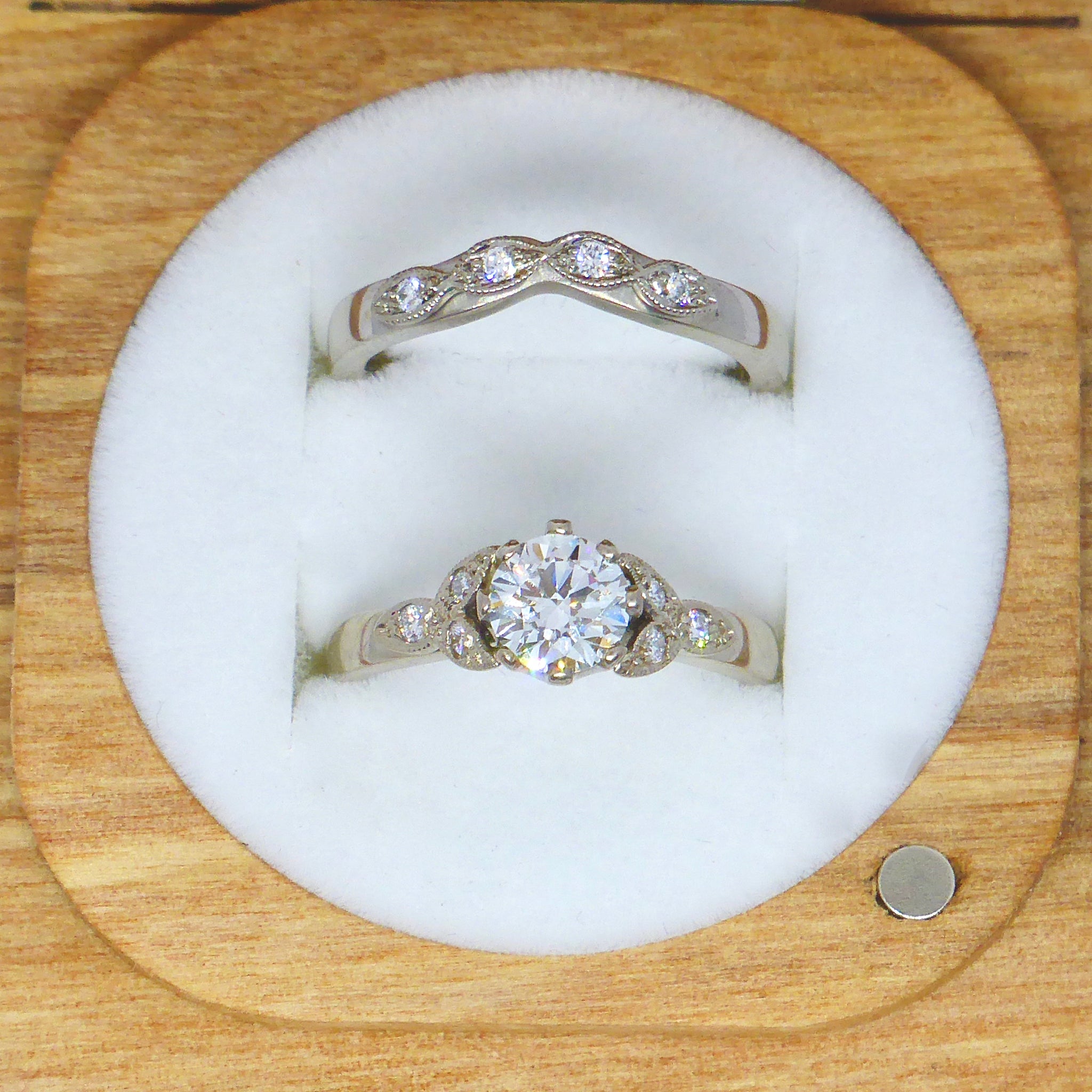 Vintage Style Custom Handmade Engagement Ring Louise Shaw Jewellery