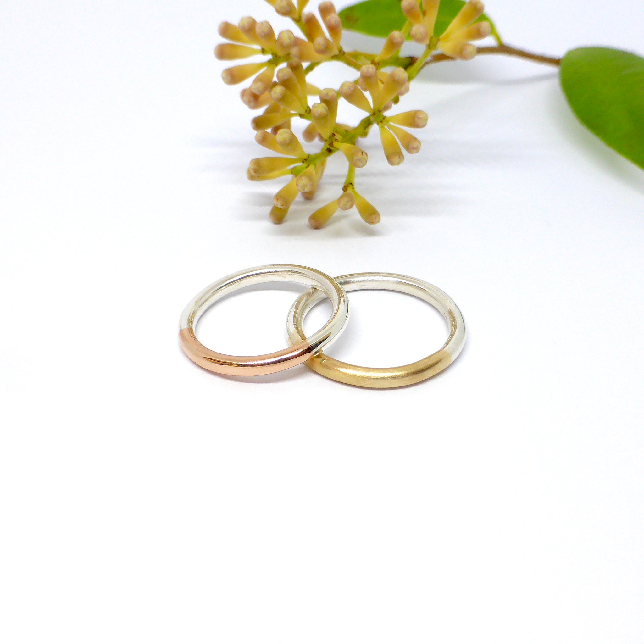 Wedding Rings in Silver and Gold. Louise Shaw Jewellery