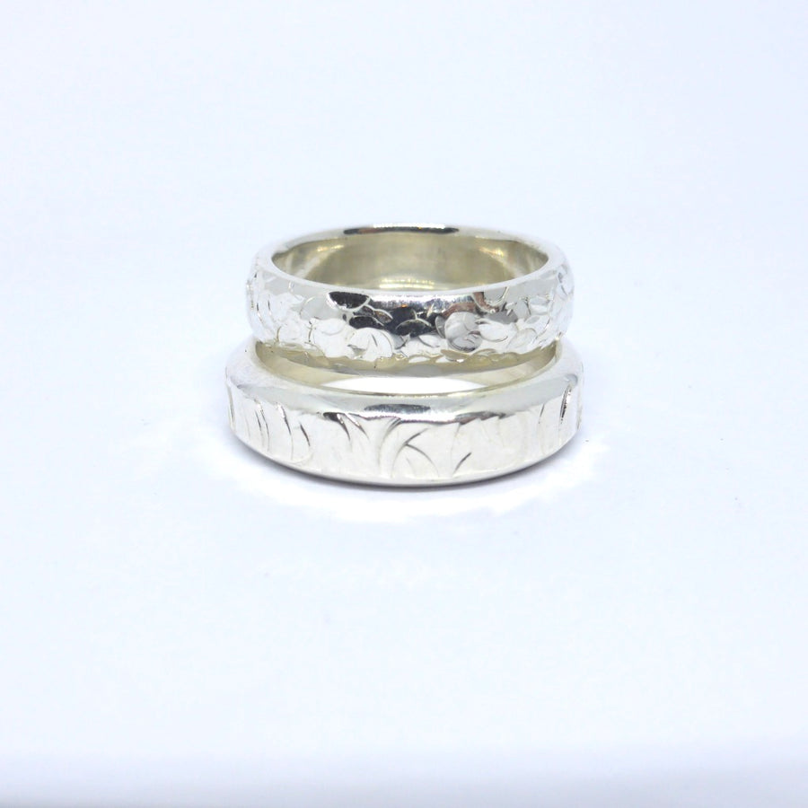 Sterling silver wedding bands