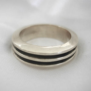 Silver minimal Ring In 18ct, 9ct Or Sterling Silver